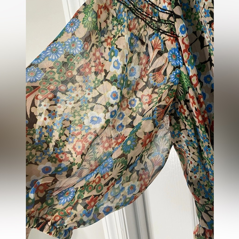 NWT Ted Baker Tiania Smock Panel Wrap Mini Dress Floral Lightweight Sz 4 Rt $295 - Picture 11 of 15